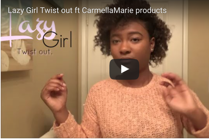 lazy gir twist out using carmella marie products for curly hair