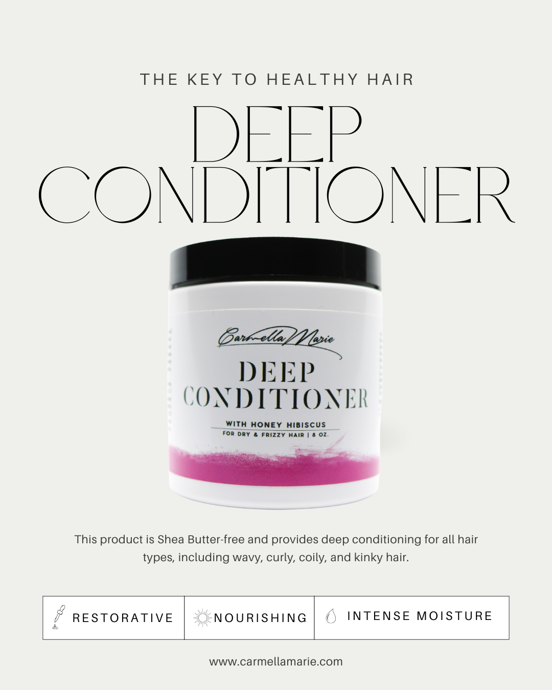The Best Deep Conditioner for Dry, Brittle Hair: Carmella Marie Honey Hibiscus Deep Conditioner